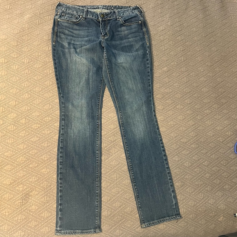 Vintage Express Jeans Womens 6 R Eva Curvy Boot Leg Distressed